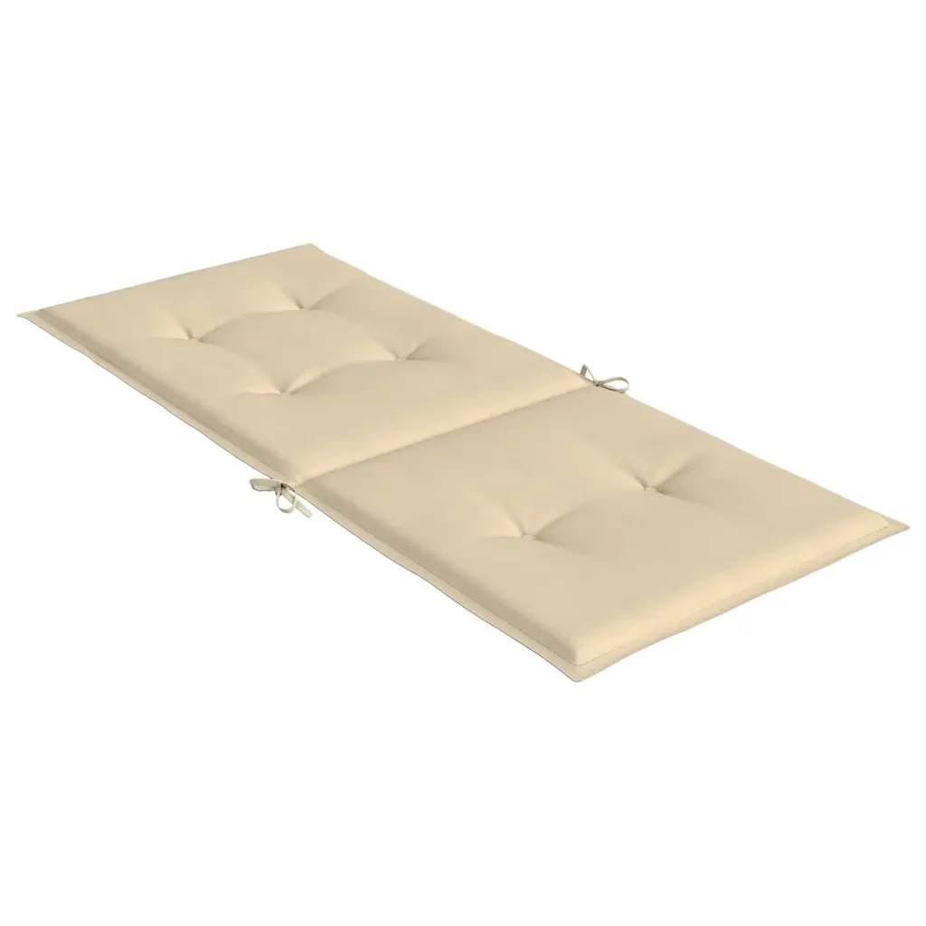 Cuscini per Sedie 2 pz Beige 120x50x3 cm in Tessuto - Image 6
