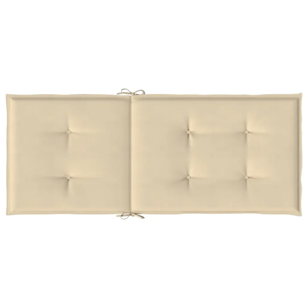 Cuscini per Sedie 2 pz Beige 120x50x3 cm in Tessuto - Image 7