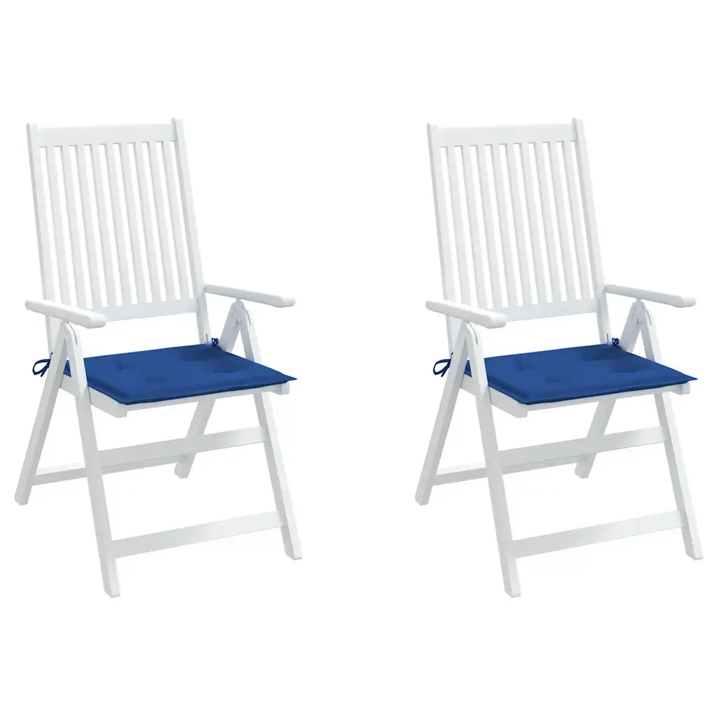 Cuscini per Sedia 2 pz Blu Reale 50x50x4 cm in Tessuto Oxford - Image 4