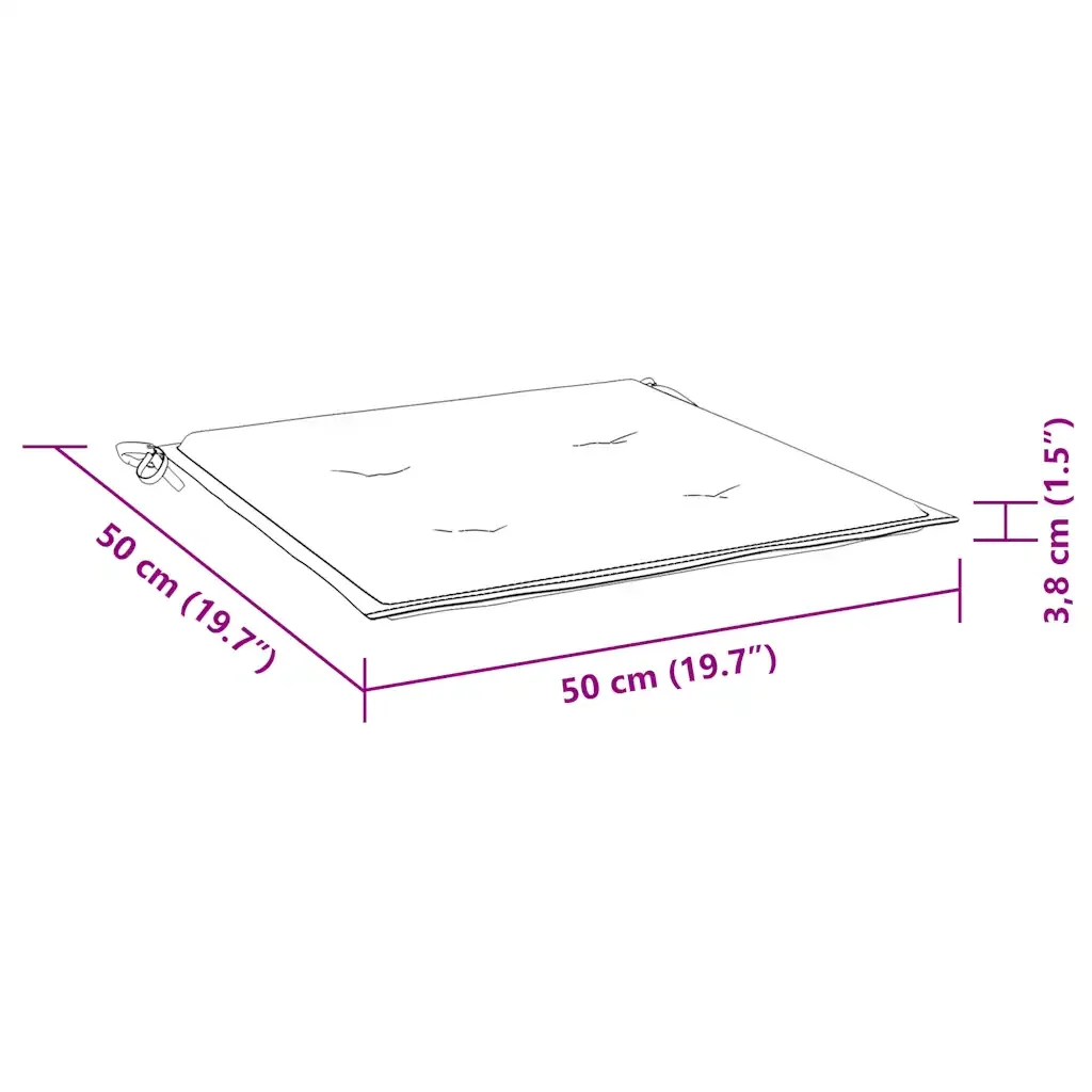 Cuscini per Sedia 2 pz Blu Reale 50x50x4 cm in Tessuto Oxford - Image 9