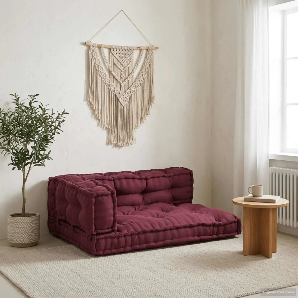 Cuscino per Divano Pallet 3 pcs Bordeaux 120 x 80 x 38 cm 4019086