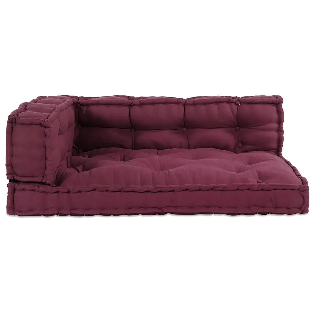 Cuscino per Divano Pallet 3 pcs Bordeaux 120 x 80 x 38 cm 4019086 - Image 4