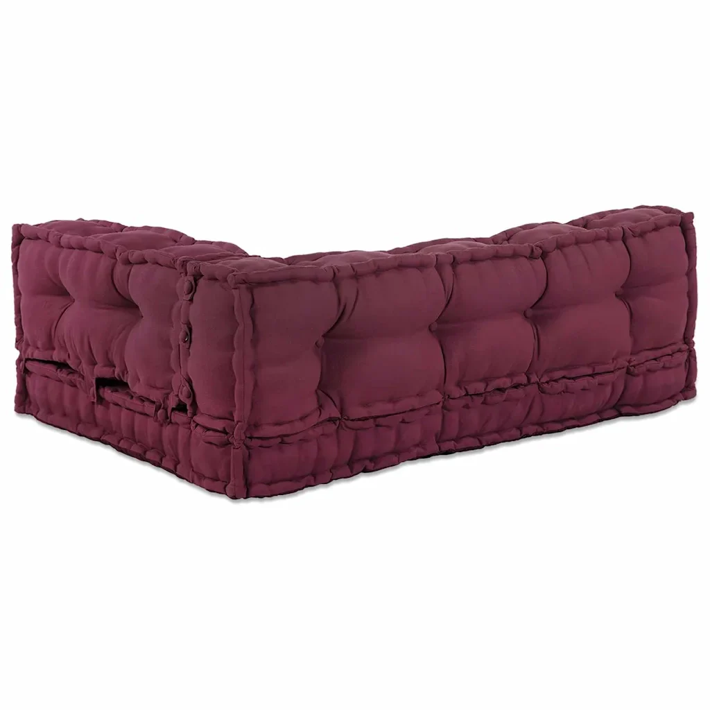 Cuscino per Divano Pallet 3 pcs Bordeaux 120 x 80 x 38 cm 4019086 - Image 5