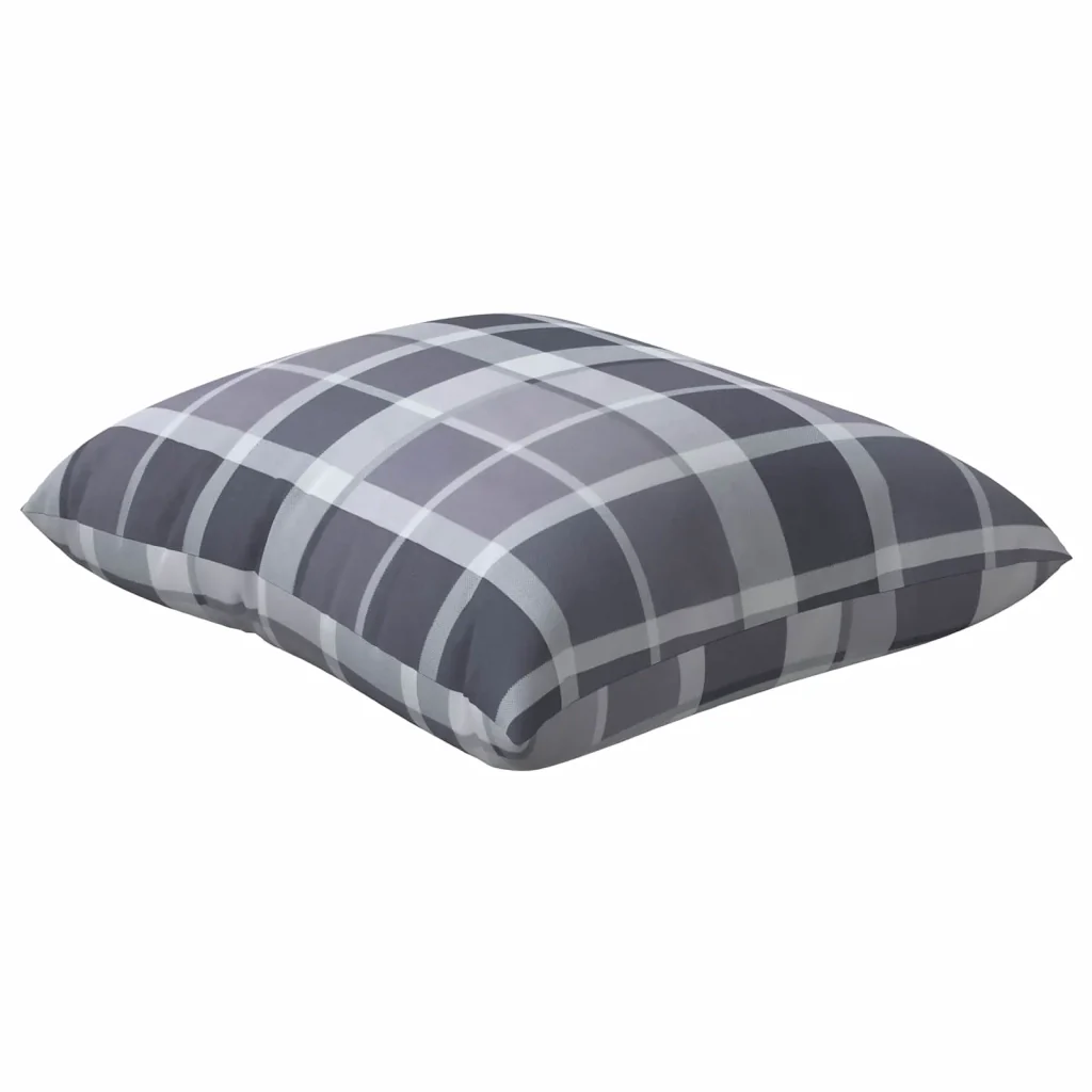 Cuscino da Esterno 4 pcs Grigio a quadri 40 x 40 cm Tessuto 377754 - Image 4