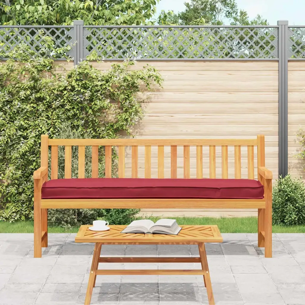 Cuscino per pallet Rosso Vino 200 x 40 x 8 cm Tessuto Oxford 42001684 - Image 4