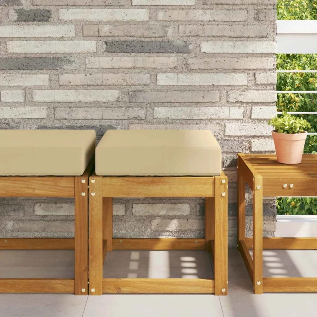 Cuscino da Sedia Esterno Beige 40 x 40 x 8 cm 100% Poliestere 900934
