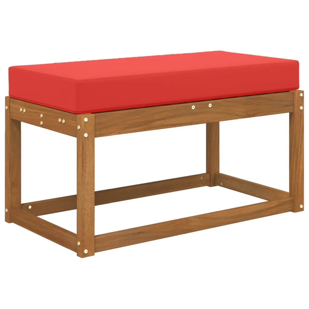 Cuscino da Sedia Esterno Rosso 80 x 40 x 8 cm 100% Poliestere - Image 3