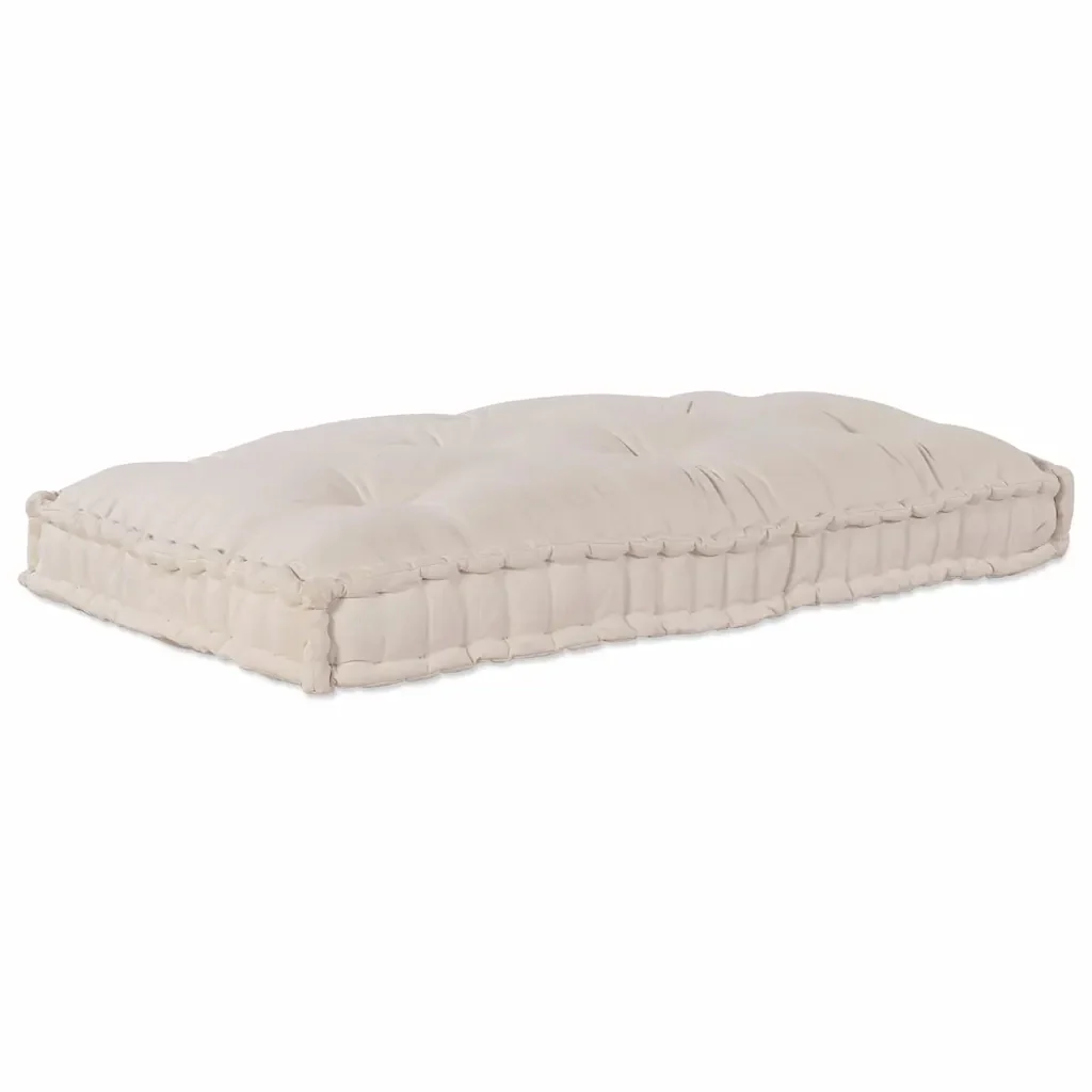 Cuscino per Divano Pallet Crema 120 x 80 x 12 cm Tessuto 4019082 - Image 2