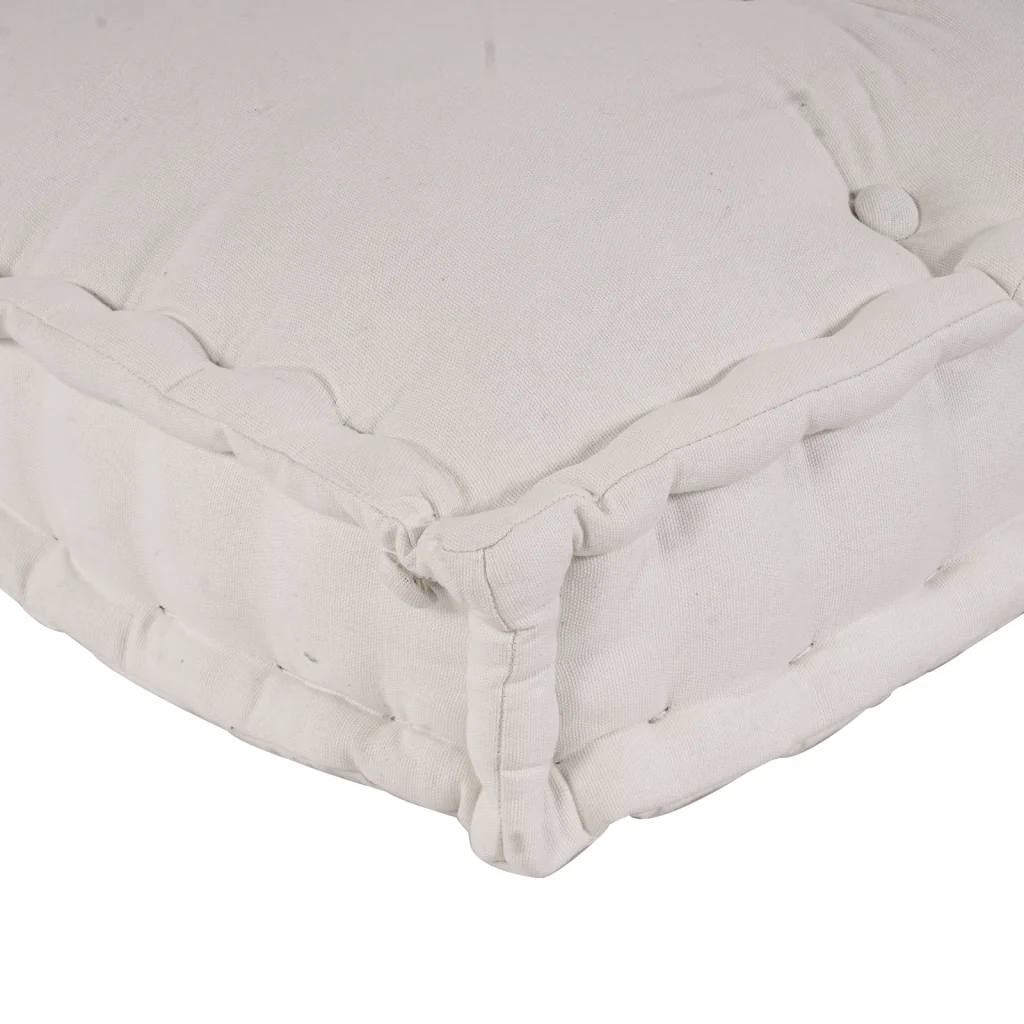 Cuscino per divano pallet con supporto per braccia e schienale in tessuto crema - Image 6