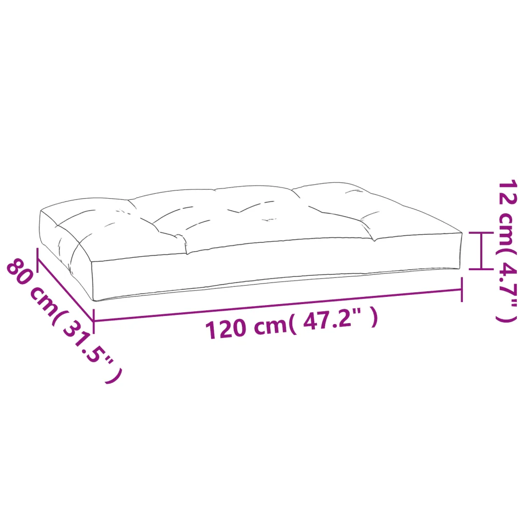 Cuscino per Pallet Blu 120x80x12 cm in Tessuto 314416 - Image 9