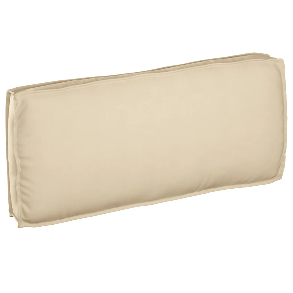 Cuscino per pallet per seduta/schiena beige 120x50x12 cm in tessuto Oxford