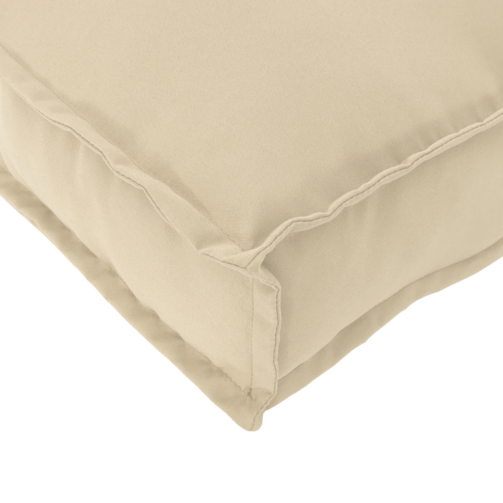 Cuscino per pallet per seduta/schiena beige 120x50x12 cm in tessuto Oxford - Image 7