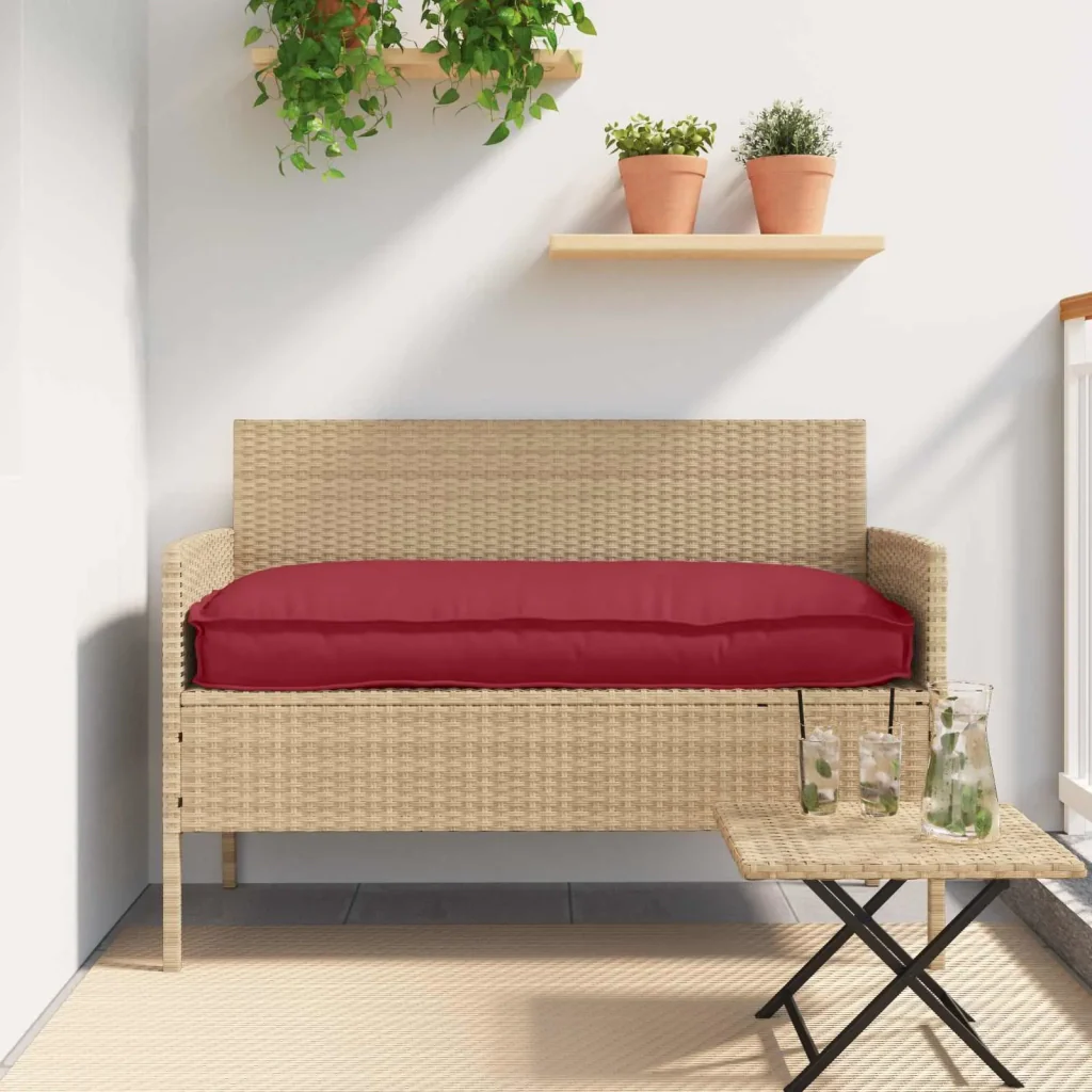 Cuscino Rosso Vino 120 x 60 x 12 cm Tessuto Oxford 42001564 - Image 4