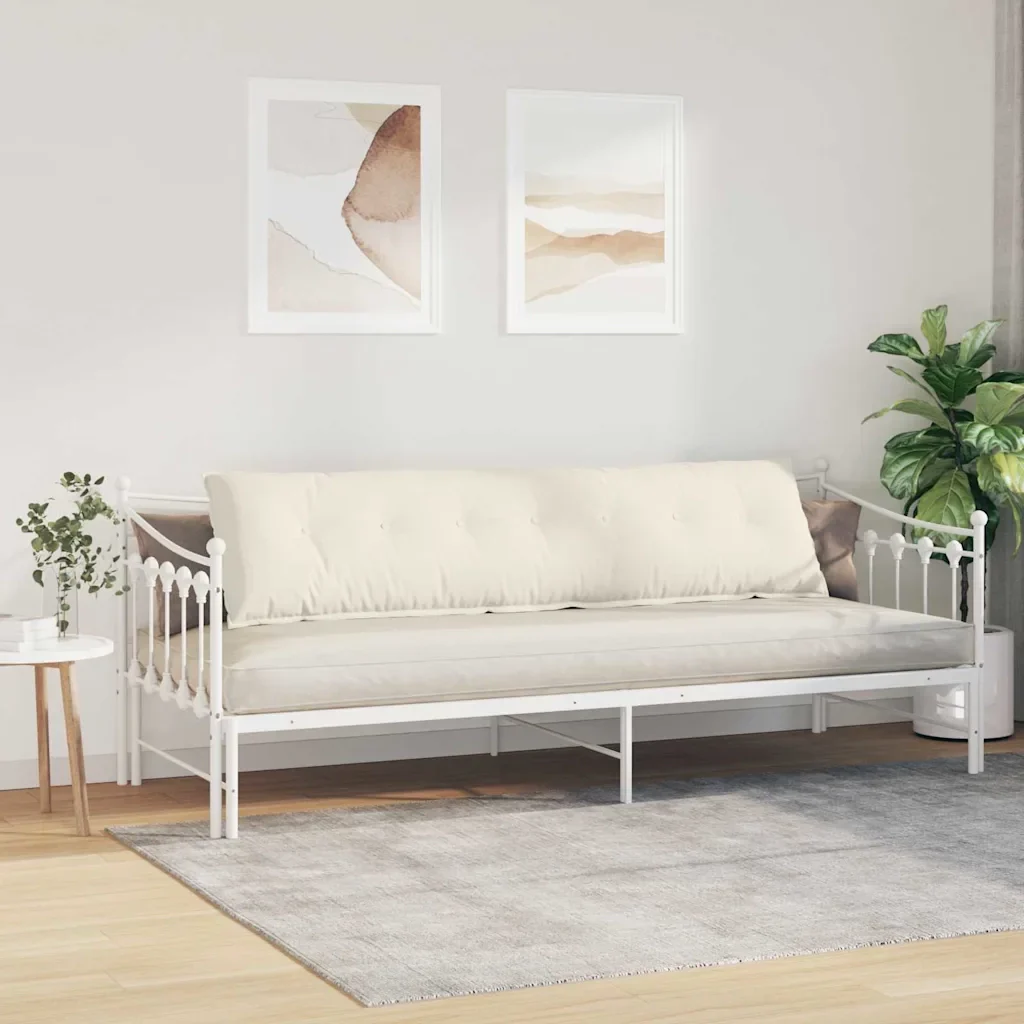 Cuscino per Schiena Crema 200 x 50 cm Tessuto in Cords - Image 4
