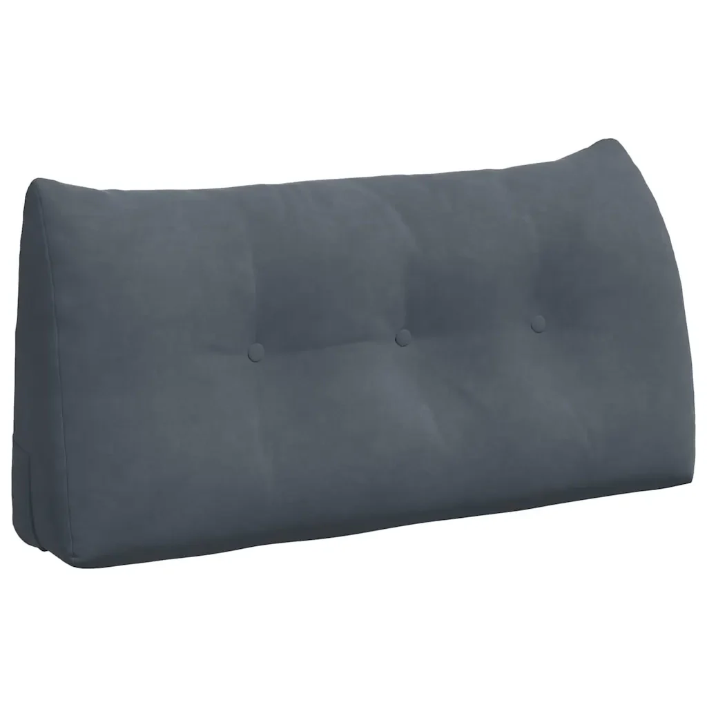 Cuscino per Schiena Grigio scuro 100 x 24 x 50 cm Velluto - Image 2