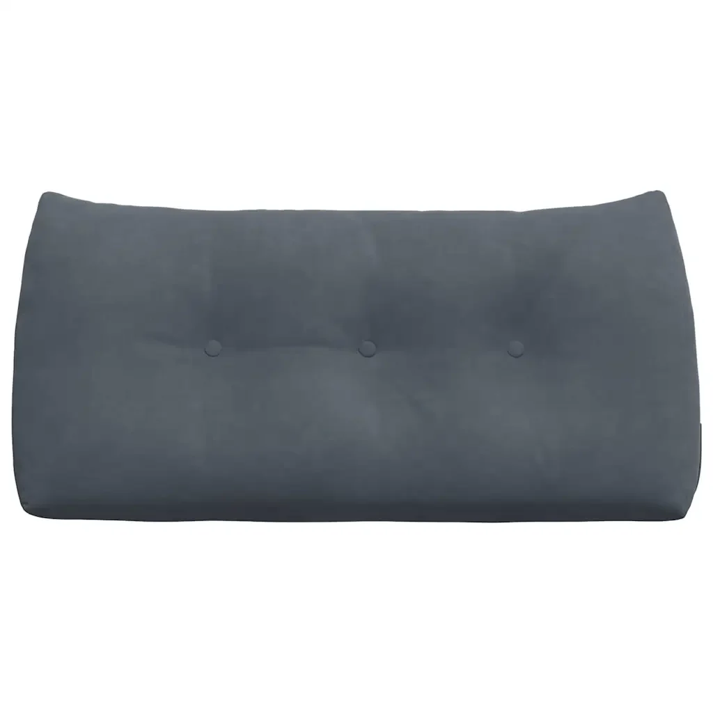 Cuscino per Schiena Grigio scuro 100 x 24 x 50 cm Velluto 42014459 - Image 6