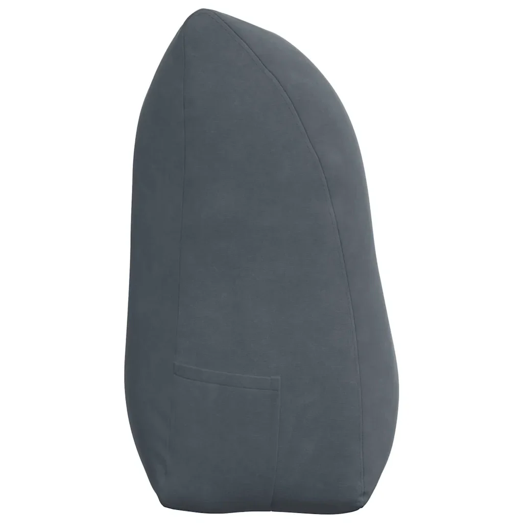 Cuscino per Schiena Grigio scuro 100 x 24 x 50 cm Velluto 42014459 - Image 7