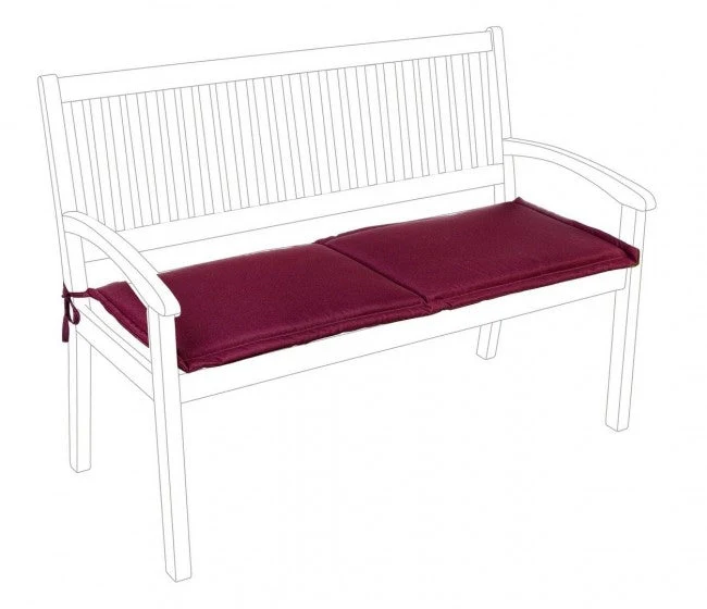Cuscino Poly180 Bordeaux per Panca 2 Posti in Tessuto per Esterno