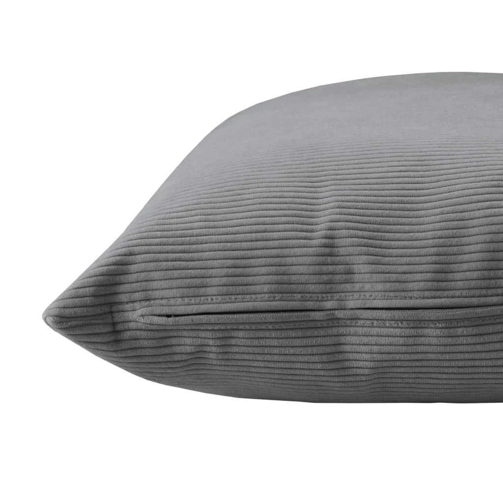 Cuscino rettangolare 30x50cm in velluto a coste grigio Dune - Image 2