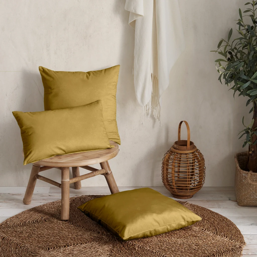Cuscino rettangolare 30x50cm Nauru in velluto verde anice - Image 3