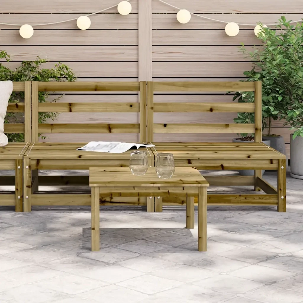 Divani Giardino Senza Braccioli 2pz 70x70x67 cm Pino Impregnato 837927 - Image 3