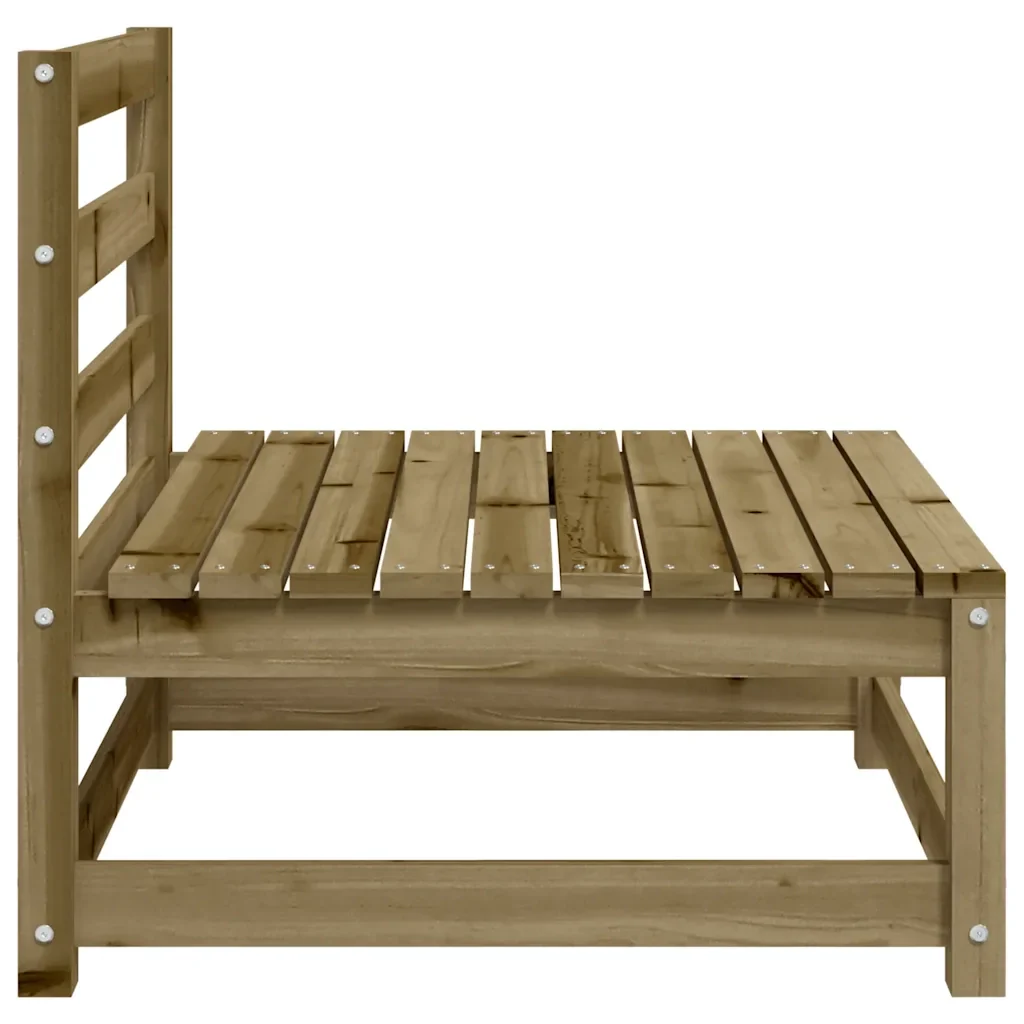 Divani Giardino Senza Braccioli 2pz 70x70x67 cm Pino Impregnato 837927 - Image 7