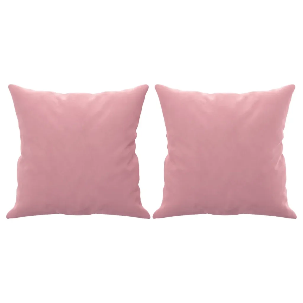 Divano a 3 Posti con Cuscini Rosa 180 cm in Velluto - Image 4