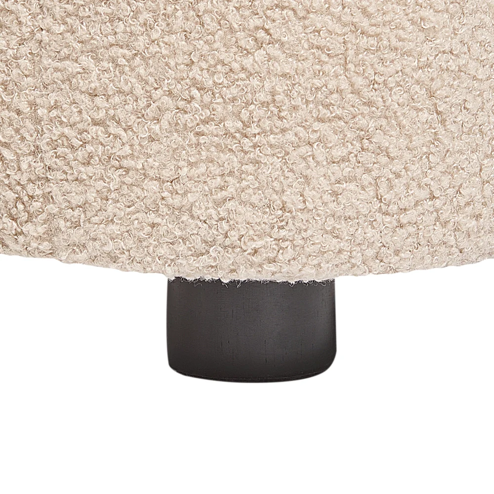 Divano a 3 posti in tessuto bouclè beige con cuscini aggiuntivi stile elegante - Image 10
