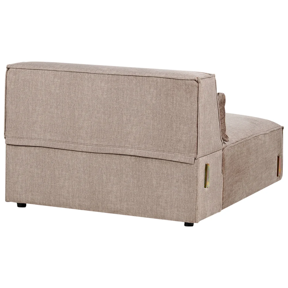 Divano angolare modulare a 3 posti a sinistra Divano componibile in tessuto marrone con gambe nere Soggiorno moderno - Image 10