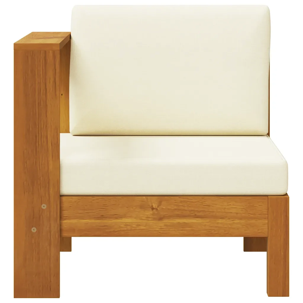 Divano Centrale con 1 Bracciolo Bianco Crema Massello d'Acacia cod mxl 76496 - Image 2