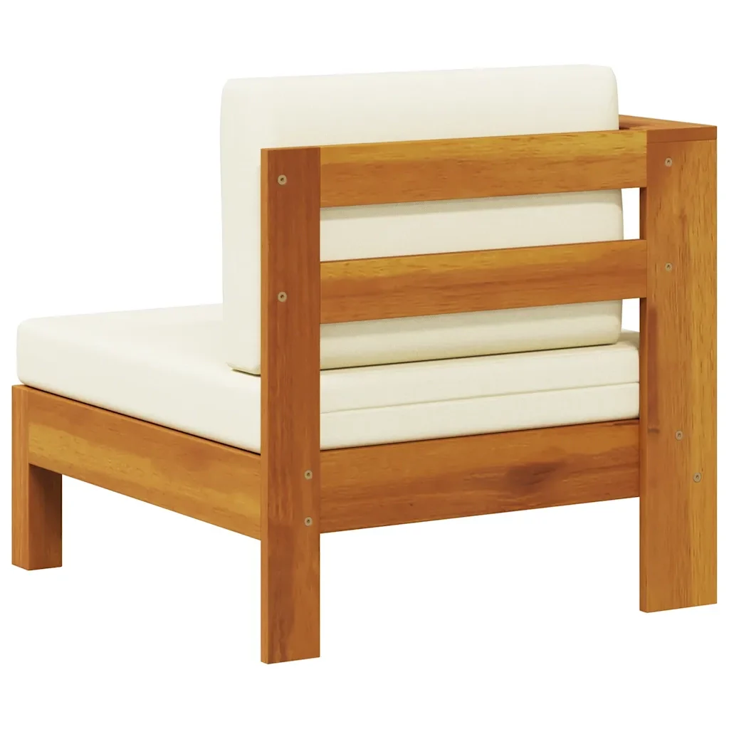 Divano Centrale con 1 Bracciolo Bianco Crema Massello d'Acacia cod mxl 76496 - Image 4