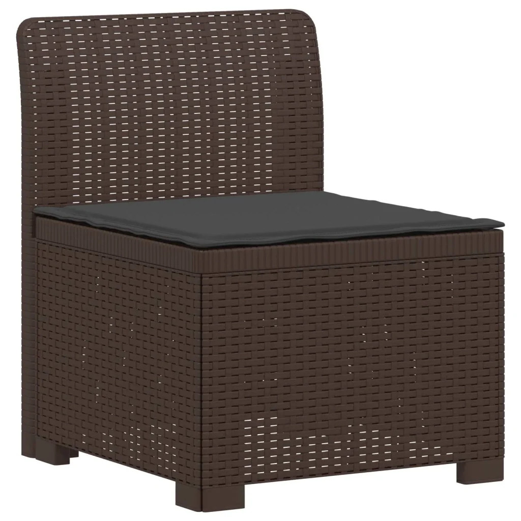 Divano da giardino 3 posti con cuscini in look rattan PP 3443823 - Image 2