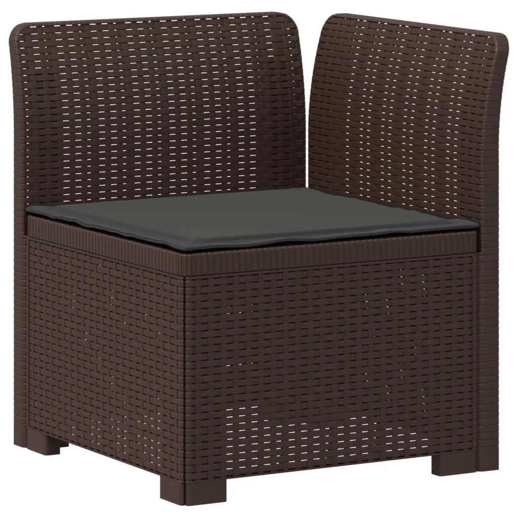 Divano da giardino 3 posti con cuscini in look rattan PP 3443823 - Image 3