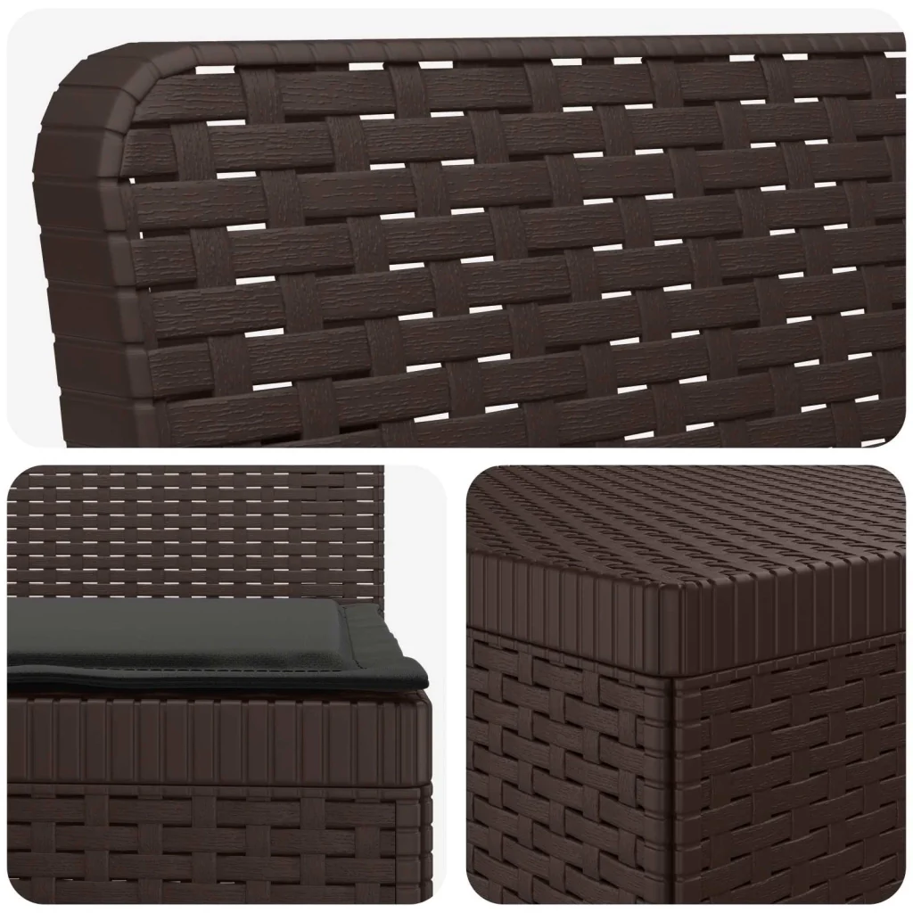 Divano da giardino 3 posti con cuscini in look rattan PP 3443823 - Image 4