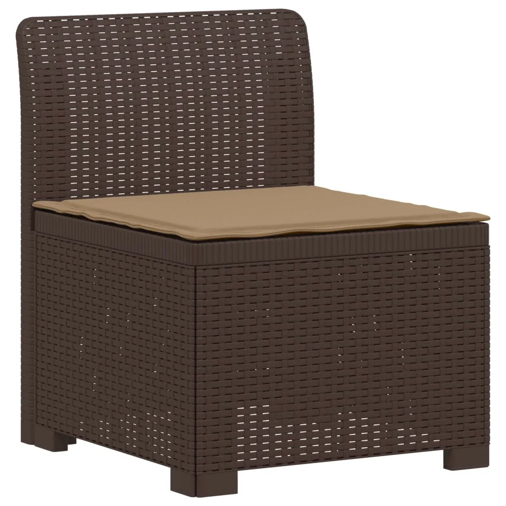 Divano da giardino 3 posti con cuscini in look rattan PP 3443824 - Image 2