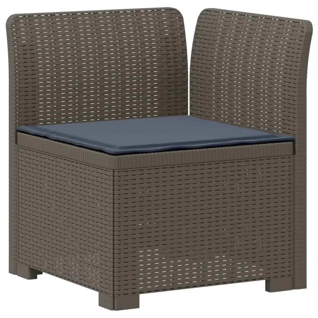Divano da giardino 3 posti con cuscini in look rattan PP 3443833 - Image 3