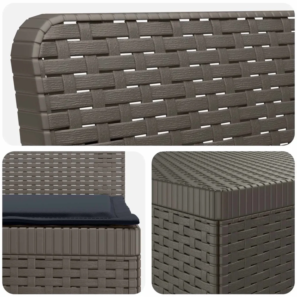 Divano da giardino 3 posti con cuscini in look rattan PP 3443833 - Image 4