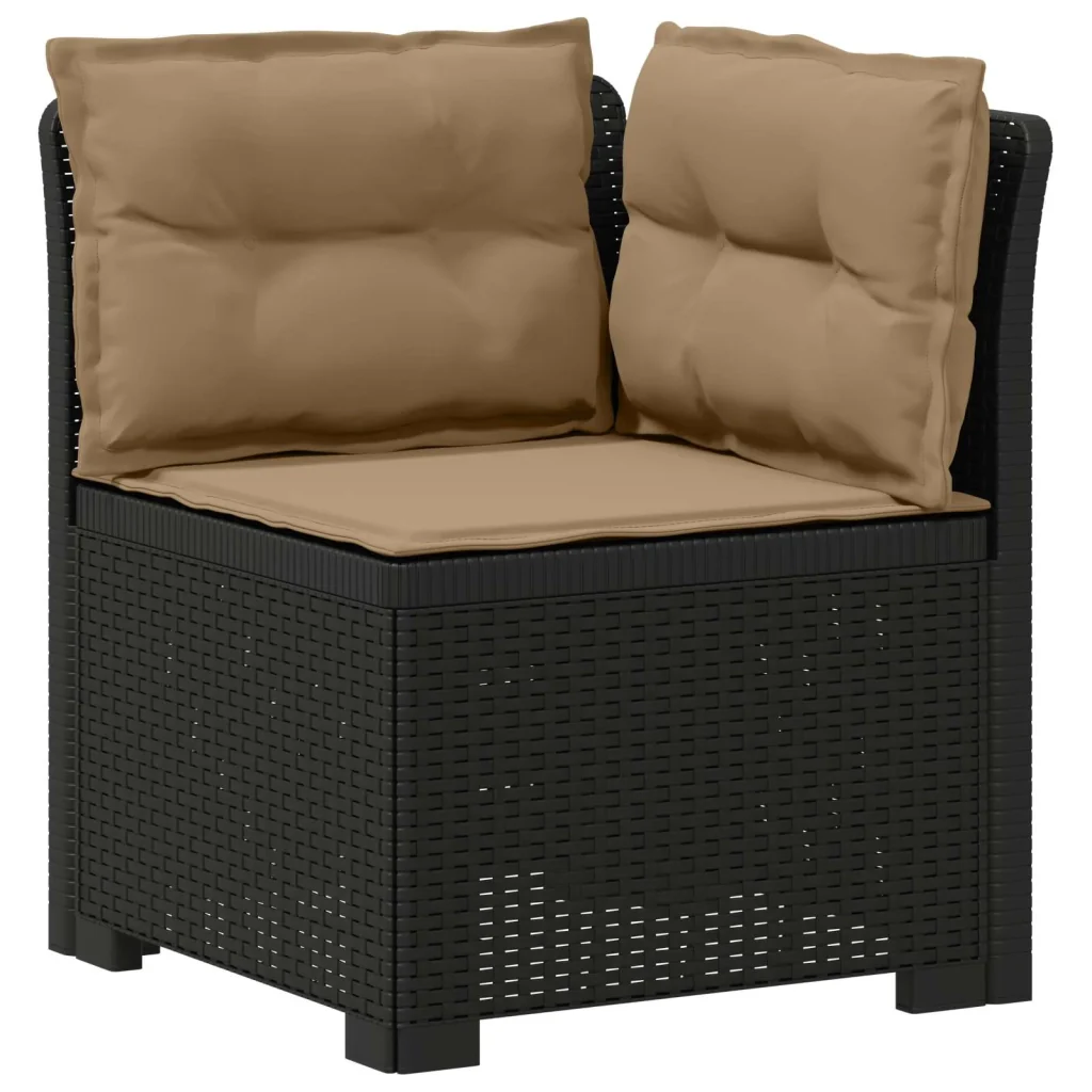 Divano da giardino 3 posti con cuscini in look rattan PP 3443836 - Image 3