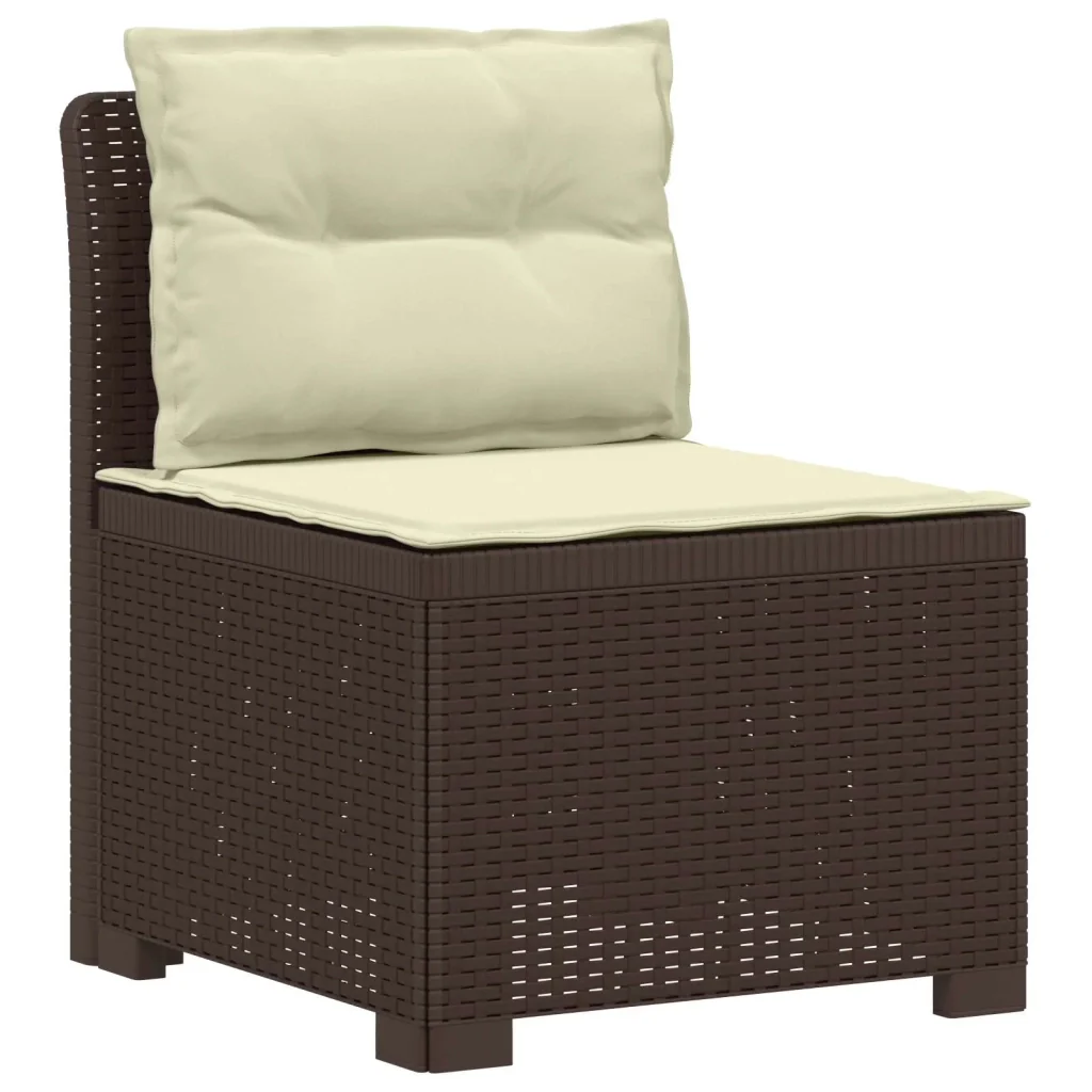Divano da giardino 3 posti con cuscini in look rattan PP 3443838 - Image 2
