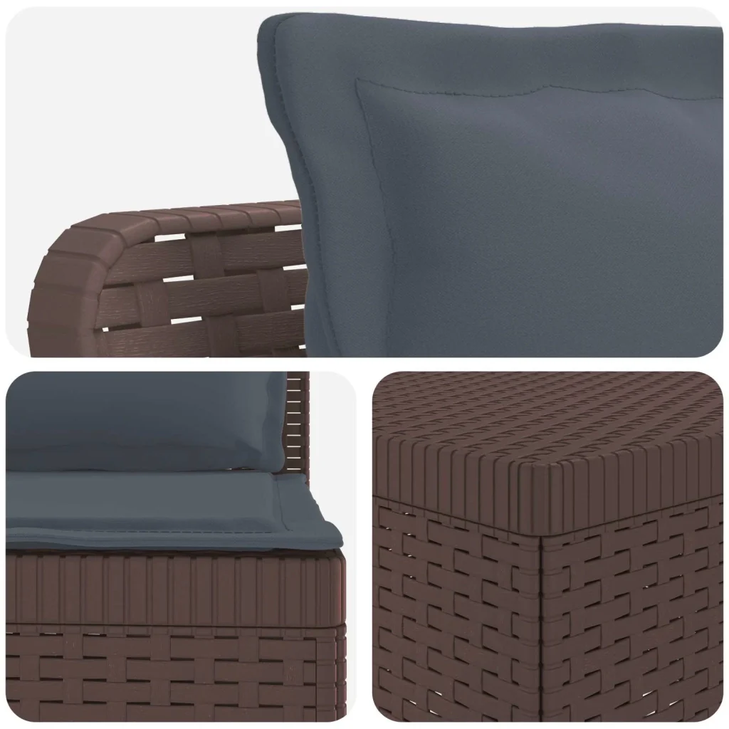 Divano da giardino 3 posti con cuscini in look rattan PP 3443841 - Image 3