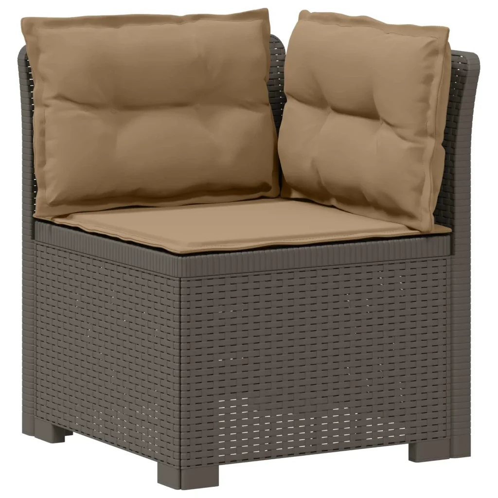 Divano da giardino 3 posti con cuscini in look rattan PP 3443848 - Image 3