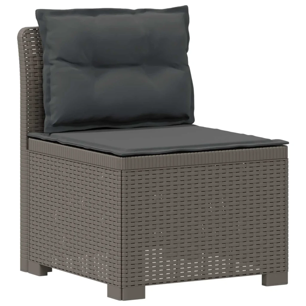 Divano da giardino 3 posti con cuscini in look rattan PP 8011917 - Image 4