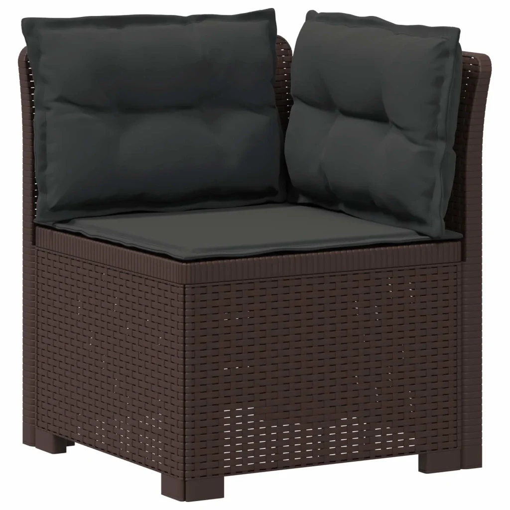 Divano da giardino 4 posti con cuscini aspetto rattan PP 3443947 - Image 2