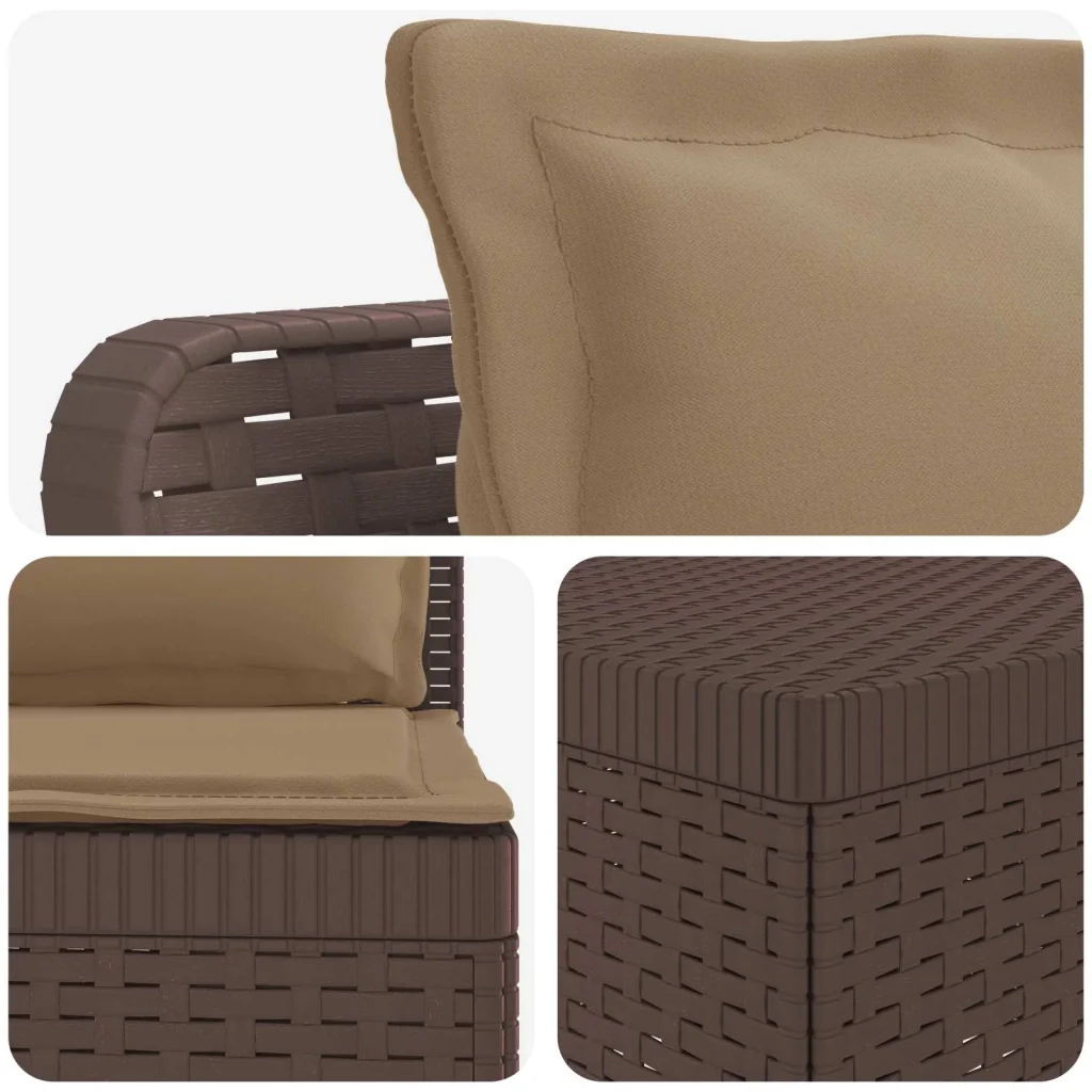 Divano da giardino 4 posti con cuscini aspetto rattan PP 3443948 - Image 5