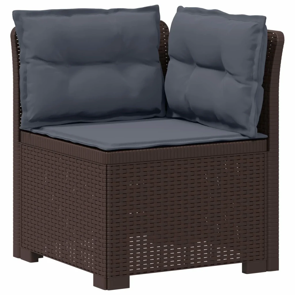 Divano da giardino 4 posti con cuscini aspetto rattan PP 3443949 - Image 2