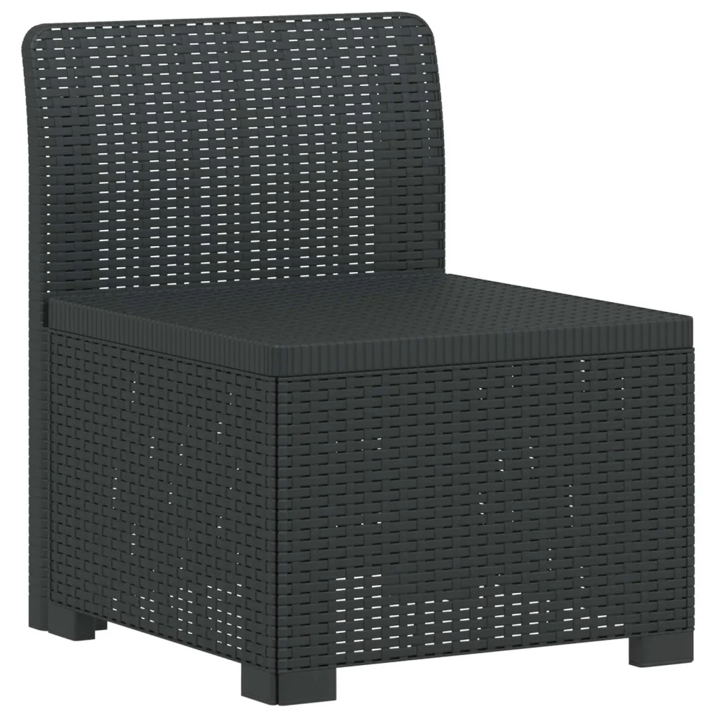 Divano da Giardino 5 Posti Stile Rattan PP Antracite 3443886 - Image 3