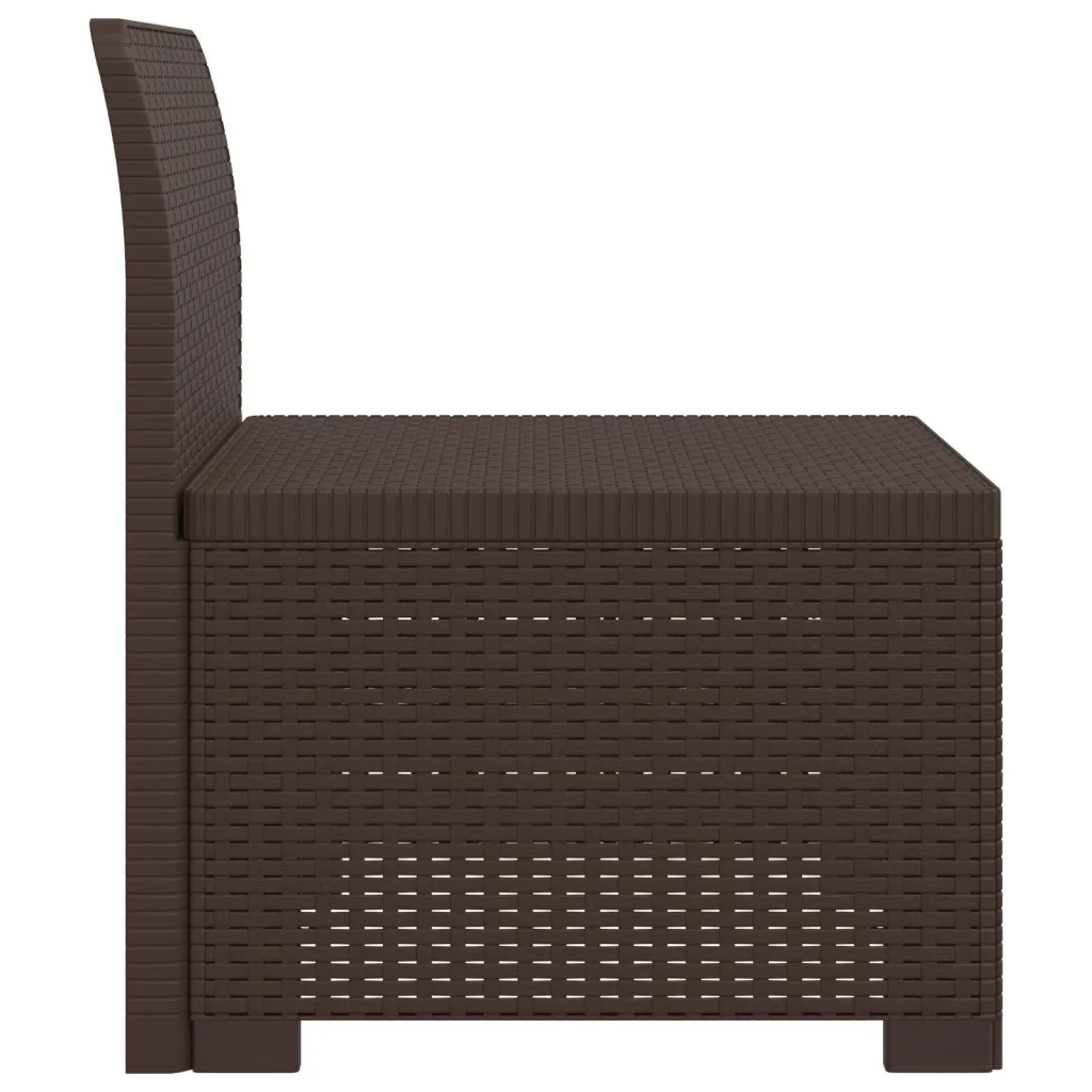 Divano da Giardino a 1 Posto Aspetto Rattan PP Marrone 8011777 - Image 3
