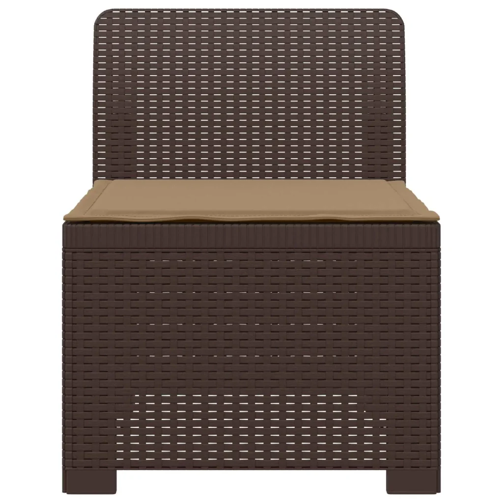 Divano da Giardino a 1 Posto con Cuscino Aspetto Rattan PP 8011786 - Image 2