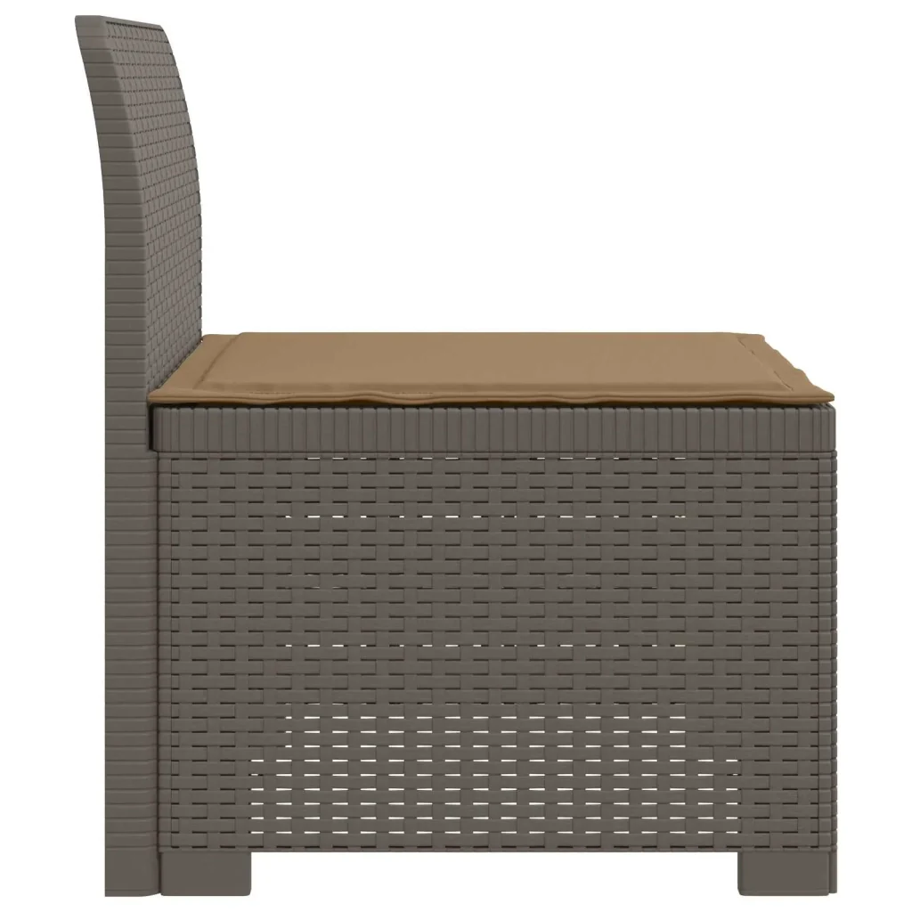 Divano da Giardino a 1 Posto con Cuscino Aspetto Rattan PP 8011794 - Image 3