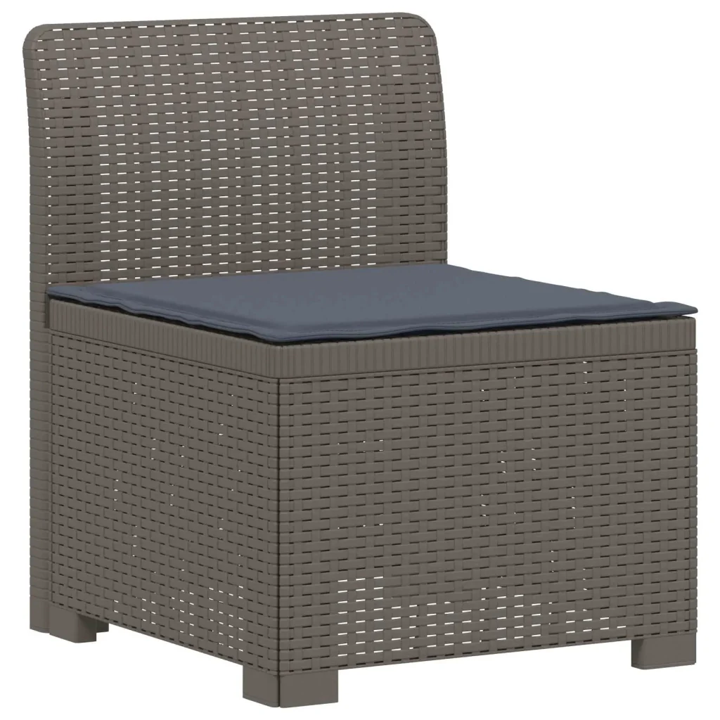 Divano da Giardino a 1 Posto con Cuscino Aspetto Rattan PP 8011795